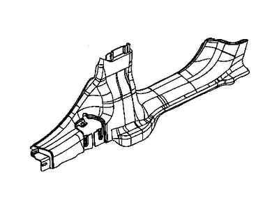 Jeep 6LJ59TX7AA PANEL B Pillar Lower Trim