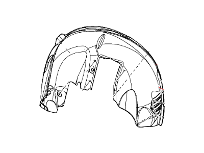 Mopar 5028747AB Wheelhouse Liner, Rear Driver Side