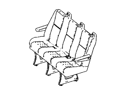 Dodge 1JB561E7AA SEAT COMPLETE Rear Three Passenger