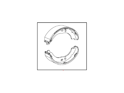 Ram 68101452AA SHOE AND LINING KIT Parking Brake