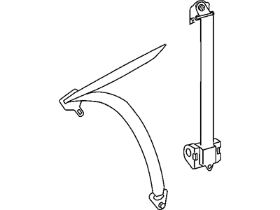 Mopar 5103835AA Lap & Shoulder Belt, Front Passenger Side