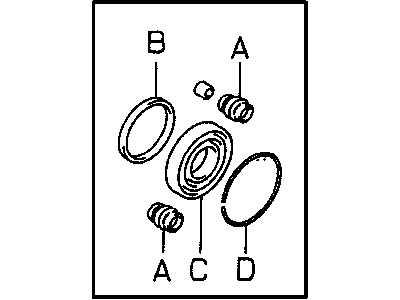 Chrysler MN102203 SEAL KIT Fr brake caliper