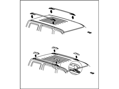 Jeep 82211137AB RACK KIT Sport - Rail Mount