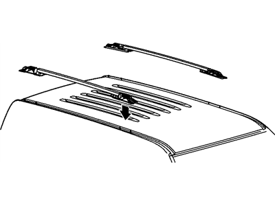 Mopar 55157418AB Rail Luggage Rack Side