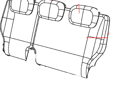 Chrysler 5RX48DX9AA COVER Rear Seat Back