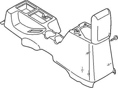 Jeep SJ871AZAA CONSOLE Floor With Passenger Disarm Switch