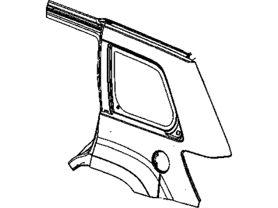 Mopar 5142294AC Panel Quarter Outer Only, Without Tailamp Pocket