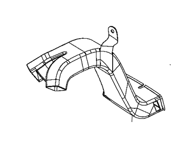 Ram 68148965AA DUCT Floor Left Lower