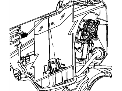 Mopar 68004822AA Window Regulator, Rear Passenger Side