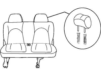 Dodge WV551D5AA SEAT COMPLETE Rear Three Passenger