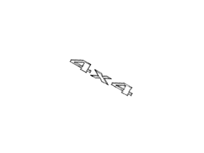 Mopar 55112725AA Nameplate, Black, Rear