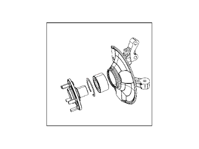 Jeep 68088536AC KNUCKLE AND HUB Front