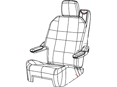 Dodge 1QY351D5AA COVER Rear Seat Back