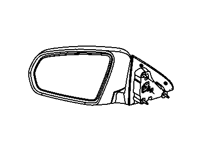 Mopar 68005344AA Mirror Glass, Front Passenger Side