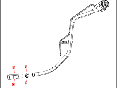Mopar 4584554AF Tube Fuel Filler