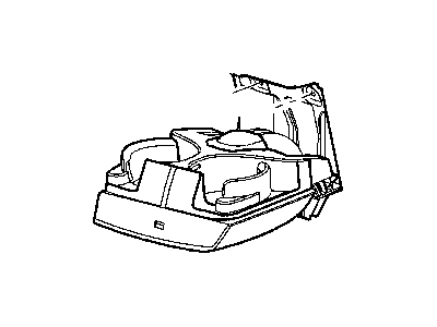 Mopar 5GT151DVAE Cup Holder, Gray