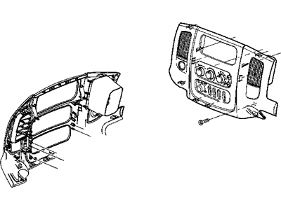 Mopar 5GV521DVAB Bezel Instrument Panel Center