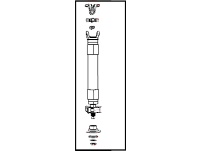 Ram 52123416AA SHAFT Drive Rear, Front section