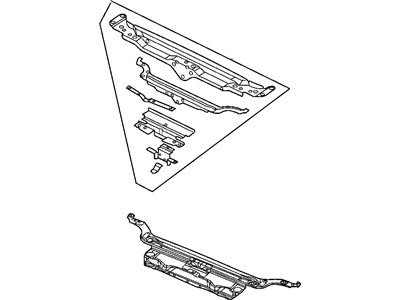 Dodge 5003851AH CROSSMEMBER PACKAGE Upper Radiator Mounting