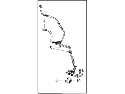 Ram 68209697AA HOSE AND TUBE Oil Cooler Pressure and Return