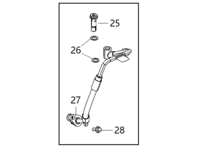 Jeep 68487029AA TUBE Turbo Oil Feed