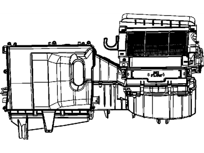 Chrysler 68018098AC HOUSING Blower Motor Includes: Filter Case Door, Drain Tube, Clips, Screws
