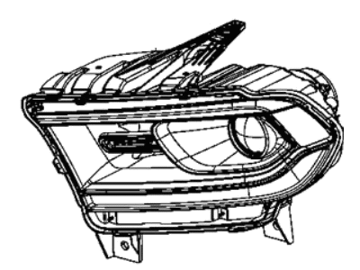 Dodge 68433776AC HEADLAMP