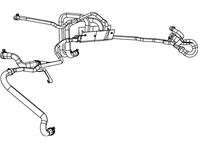 Jeep 55038855AB HOSE Heater Supply and Return Includes: Hoses, Clamps, Tubes