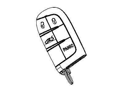 Dodge 68225802AB Transmitter - Integrated Key Fob
