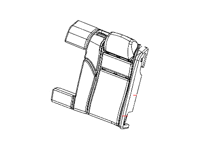 Dodge 1DD171DVAA COVER Rear Seat Back 60 % Side