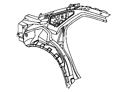 Dodge 5174356AF PANEL Body Side Aperture Rear Inner