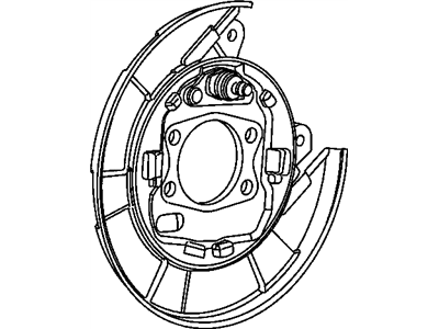 Mopar 5191298AA Backing Plate, Rear Passenger Side