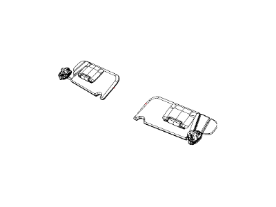 Dodge 1UD71HDAAA VISOR Illuminated Includes 3 Screws