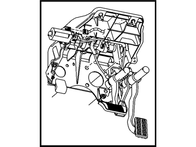 Ram 68054740AA PEDAL ASSEMBLY Adjustable Brake and Accelerator