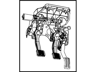 Ram 68055416AA PEDAL ASSEMBLY Adjustable Brake, Clutch and Accelerator