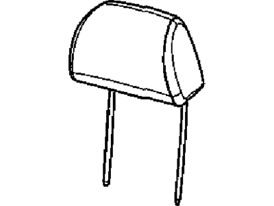 Mopar 1VU88DX9AA Headrest, Black, Front
