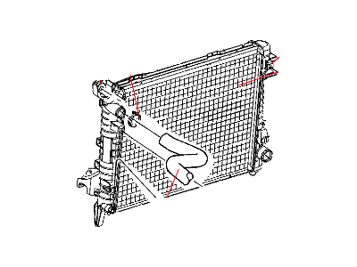 Dodge 2AMR2813AA RADIATOR Engine Cooling NOTE:25 pc min Qty Mix and Match Pallet Program only, Use mopar.com to order, Magneti-Marelli Parts tab