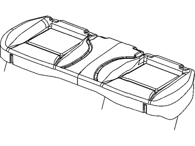 Dodge 1EK881DVAA COVER Rear Seat Cushion