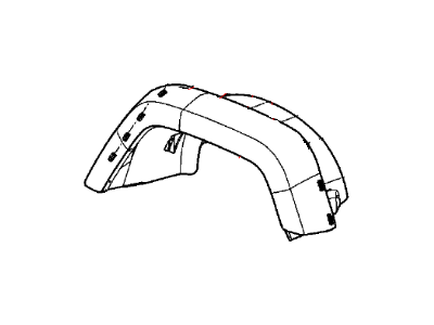 Jeep 5KC84FHGAE MOLDING Wheel Opening Flare Rear