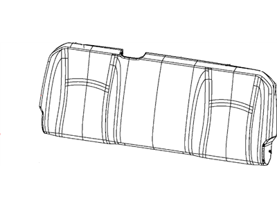 Mopar 5NQ10LA8AA Seat Back Cover, Gray, Rear