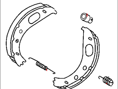 Dodge 5103792AA SHOE AND LINING Parking Brake