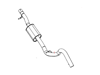 Jeep 5147214AC PIPE Exhaust Extension Includes Front Exhaust Clamp