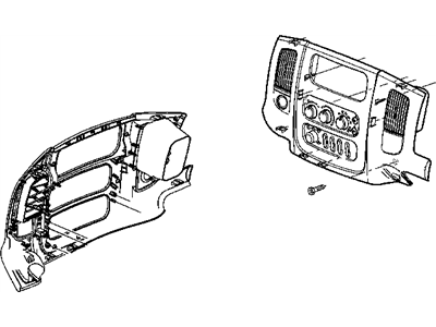 Dodge 5KJ461DVAA BEZEL Instrument Panel Center