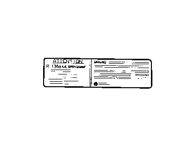 Jeep 55037555AB LABEL Refrigerant