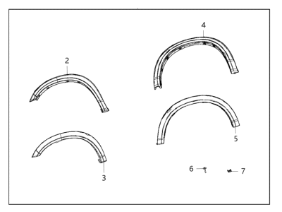 Ram 82212208AB MOLDING KIT Wheel Lip Opening