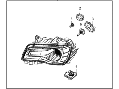 2017 Chrysler 300 Headlight - 68214386AF