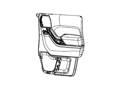 Jeep 1XC911X9AB PANEL Front Door Trim