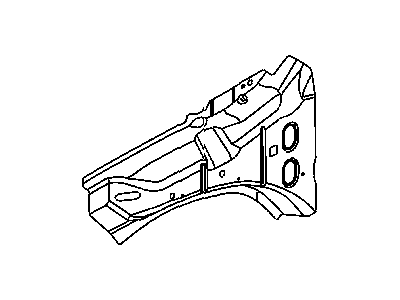 Mopar 68002036AD Upper Rail, Front Outer Passenger Side