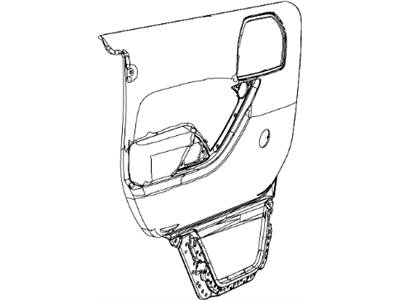 Jeep 1WV301X9AA PANEL Rear Door Trim