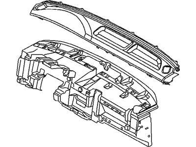 Dodge 1HY721J8AB PANEL Instrument Includes A/C heater Ducts